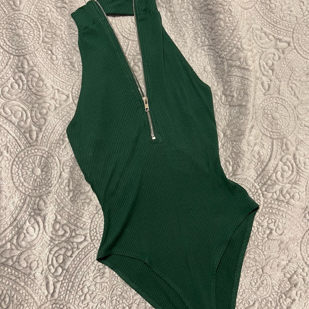 Green Halter Neck Women's Top